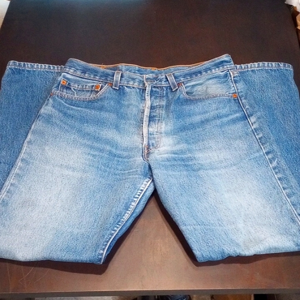Vintage 501 XX sz 32 x 31 selvedge button fly 100% cotton made in USA blue jeans